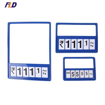 China Supermarkt Price Display Plastic A5 Size Supermarket Price Sign Evaluation Board for sale