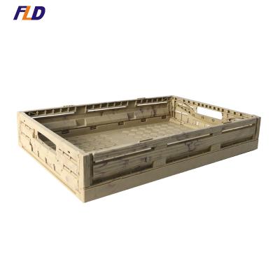 China Large 600*400mm Goods Presentation Collapsible Crate Plastic Nestble Storage Boxes for sale