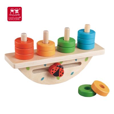 China Balance Stacker 2021 New Stacker Blocks Baby Kids Educational Wooden Balance Toy For Children for sale