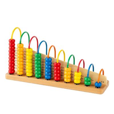 China Solid Beech Wood Plywood Wooden Metal Abacus Counting Wooden Number Beads Learning Number Educational Kids Counting Abacus Clever Toysfor Kids for sale