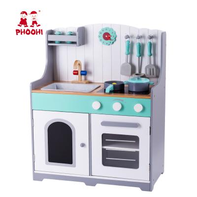 China MDF+Solid Wood+Plastic Kids Kitchen Accessories Pretend Cook Wooden Play Set Toy Kids Kitchen for sale