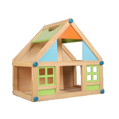 China MODEL TOY Hot Sale Pretend Role Play Game Wooden Kids Doll House Toy For Children 3+ for sale