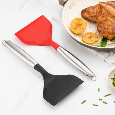 China Sustainable Kitchen Accessories Kitchen Tools Kitchenware Silicone Soft Spatula With #304 #430 Stainless Steel Handles Hot Selling Spatula for sale