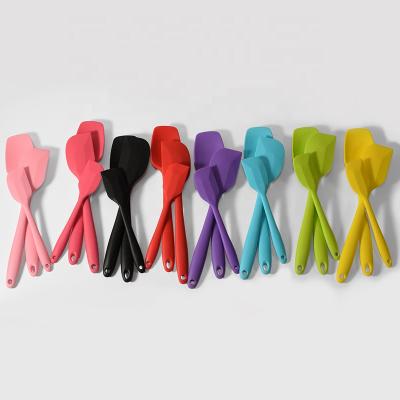 China Viable 3pcs set of silicone scraper, butter spatula cooking tools, silicone spatula for sale