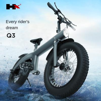 China Aluminum Alloy Electric Mountain Bike 20 Inch Fat Tire Fat Bike Lithium Battery Electric Bike Q3 Fat Bike for sale