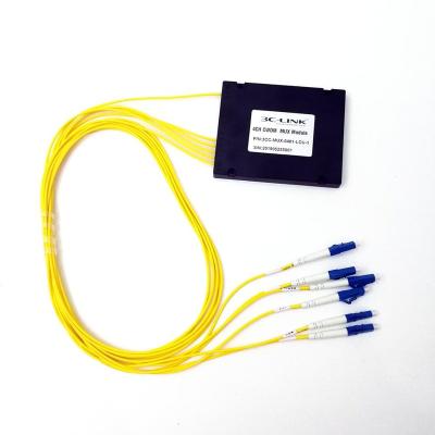 China Optical CWDM Multiplexer, 2.0mm FTTH 4 Channel Wavelength Splitter Module LC/PC Mux+Demux CWDM for sale