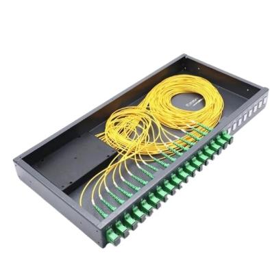 China PVC or LSZH Rack Mount FTTH ODF 1X8 1X16 PLC Splitter Cable Distribute Box Fiber Optic Splitter for sale