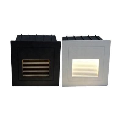 China Residential Modern Motion Sensor Wall Recessed 2w 4w 3000K Square Shape Indoor Outdoor Led Stage Light for sale