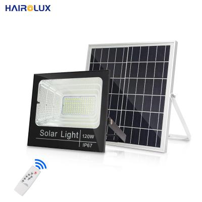 China ROUTE Energy Saving Rechargeable High Lumen Output 6500K Motion Sensor With Solar Panel LED Solar Flood Light for sale