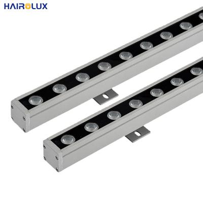 China Construction Project Aluminum Linear Light Outdoor Facade 24W Ip65 24V RGB Waterproof Building Led Wallwasher for sale