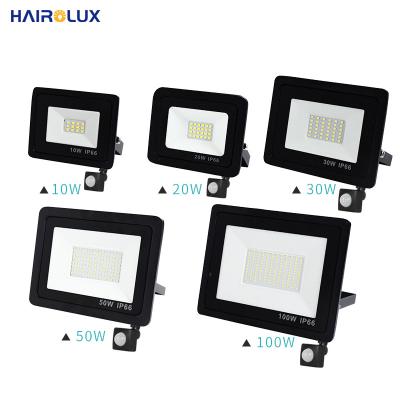 China 10W 20W 30W 50W 100W 150W 200W Outdoor Waterproof Human Sensor High Lumen Outdoor Project Led Flood Light for sale