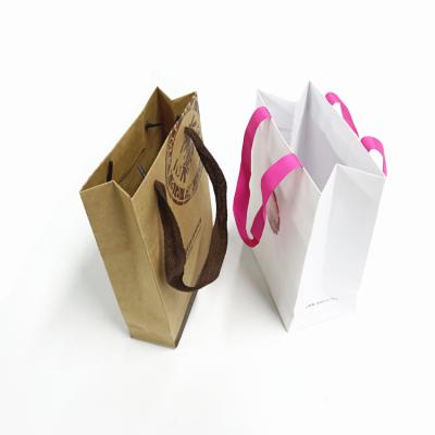 China OEM Recyclable Plain Cardboard Rigid Paper Recycled Grocery Kraft Bulk Paper Bag for sale