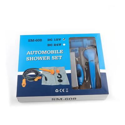 China ABS plastic (acrylonitrile butadiene styrene) Outdoor Portable Shower Electric Shower Camping Rechargeable Bathing Artifact Camping Shower Pumping for sale