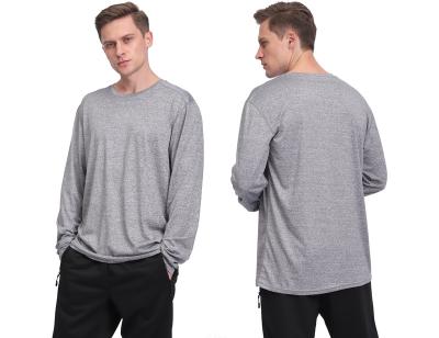 China Anti-Wrinkle Casual Long Sleeve Casual T-Shirt Solid Color Customized Oversized Plain No Brand T-Shirts For Men's Long Sleeve for sale