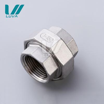 China Stainless Steel Factory Pipe Fittings Stainless Steel Threaded Connector Female Union for sale