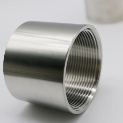 China Water Diesel Oil BE Normal Polished End Female Thread 304 Nipple Pipe Fitting Coupling for sale