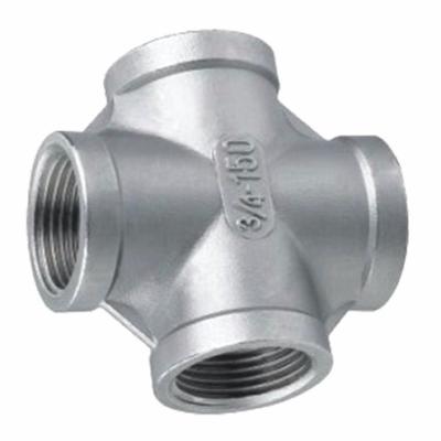 China Stainless Steel Female Elbow 4 Way Pipe Fitting Equal for sale