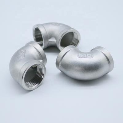 China factory promotional stainless steel 150lb threaded universal 45 degree elbow pipe fittings equal for sale