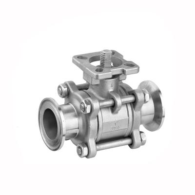 China Low pressure 3 pc commercial stainless steel cf8 kitchen butt weld ball valve for gas and oil for sale