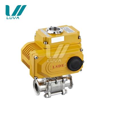 China High performance commercial kitchen calmp 3pc intelligence control electric ball valve for sale