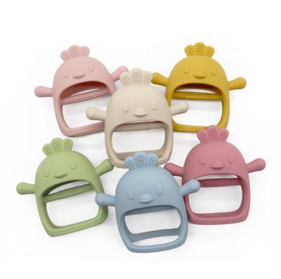 China Eco-Friendly Custom Wrist Hand Teethers Baby Anti Chew Toys Baby Silicone Teething Toys For Babies Over 3 Months for sale