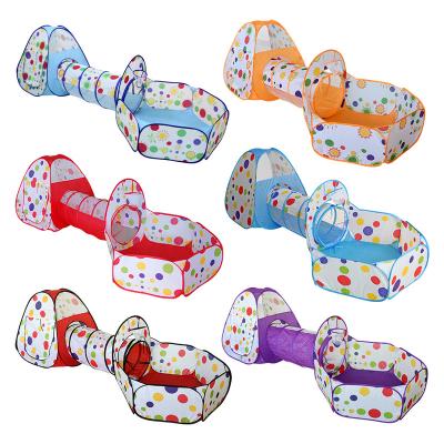 China Other Child Play House Shot Balls Pool Dots 3 In 1 Tunnel Toy Tents For Kids Christmas Gifts. for sale