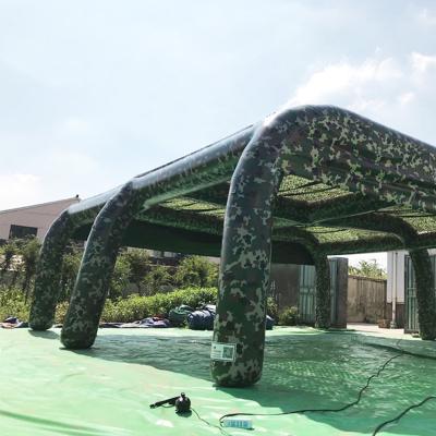 China Commercial Reusable PVC 0.7mm Air Column Parasol Inflatable Tent Relax Summer Umbrella Tent for sale