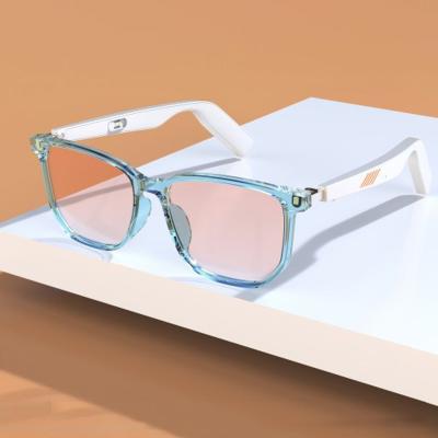 China 2021 New Design BLUETOOTH SUNGLASSES Glass Tooth Anti Light Blue White Blue Glasses Fashion Foldble Smart Wireless Sunglasses for sale