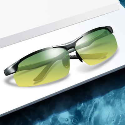 China Brand Designer Sunglasses Pilot Night Vision Polarized Photochromic Sunglasses 2021 Glass Men's Night Vision for sale