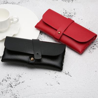 China Protect Sunglasses Luxury Sunglasses Box Custom Logo Leather Glasses Case White Eyewear Package for sale