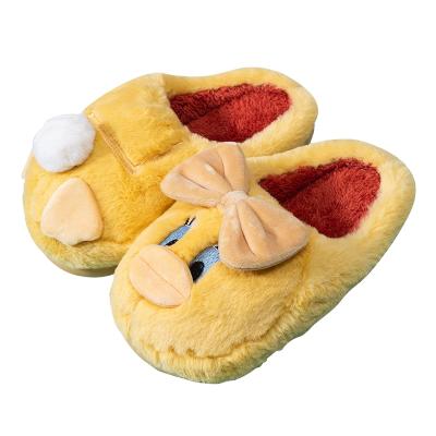 China New winter bird fashion style Anti-odor cotton household slippers warm plush slippers daily use ladies for sale