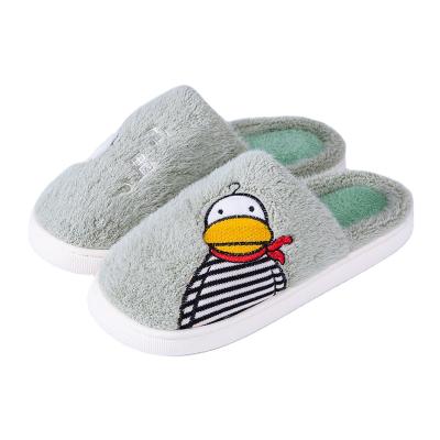 China Wholesale cotton clog lady autumn and winter home couples indoor plush moon anti-skid warm non-slip slippers for sale