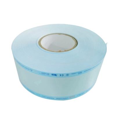 China paper plastic & sterilization indication mark skin pouch disinfecting tools packaging medical grade paper heat sealing blue roll film heat sealing sterilization for dental for sale