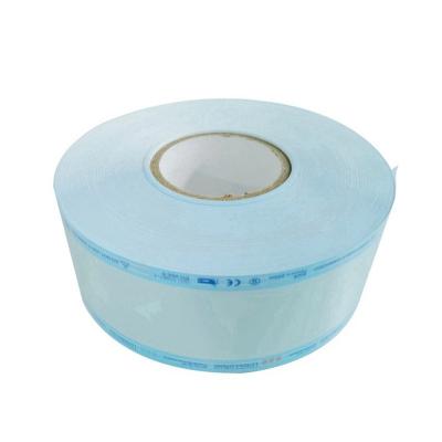 China paper plastic & Sterilization Indication Brand Bags Cotton Gauze Bandage Size Disposable Flat Medical Blue Packaging Roll Film Heat Sealing Sterilization For Dental for sale