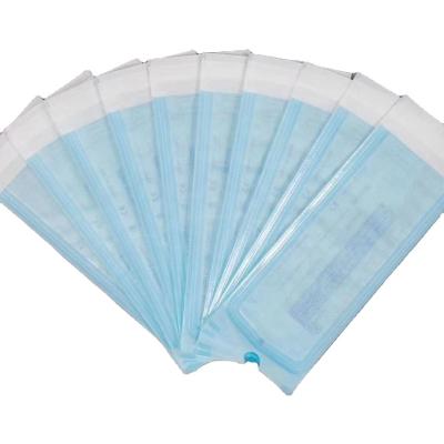 China Medical Self Adhesive Blue Film Wrapping Easy Skin Paper And Sterilization Wrapping Plastic Self Seal Pouch for sale