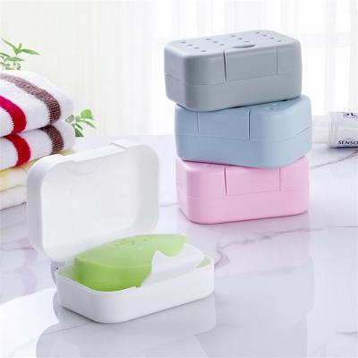 China 2021 Hot Sale Cheap Colorful Plastic Holder Portable Shower Soap Holder Travel Soap Box Bathroom Ware for sale