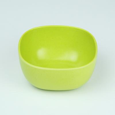 China Europe Fiber Tableware Beautiful Small Bowl Candy Colored Bamboo Square Children's Drinking Soup Bowl for sale