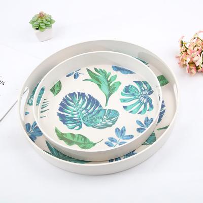 China Nordic Europe Bamboo Fiber Flower Tray Fruit Tray Tea Tray for Eco-Friendly and Dishwasher Safe for sale