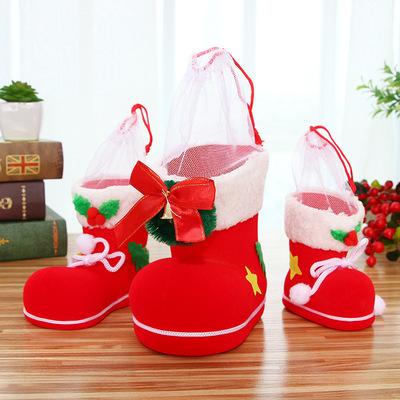 China Creative Chirstmas Decor Christmas Fight-Boots Pen Holder Candy Bag Gift Boots Christmas Decorations for sale