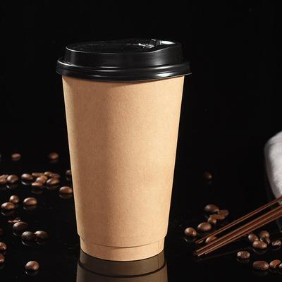 China Biodegradable Thickened Disposable Paper Cup Double Layer Cavity Paper Cup Biodegradable Coffee To Go Paper Cup for sale