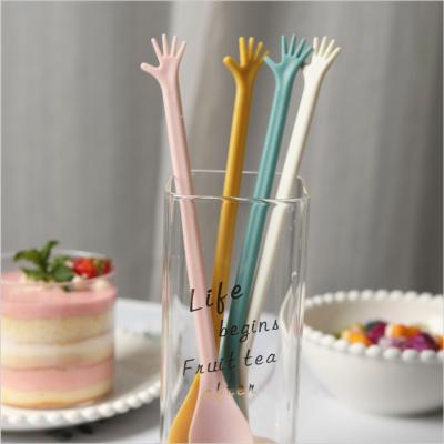 China 2021 New Design CLASSIC Small Coffee Spoon Colorful Stirrer Spoon For Dessert Small Spoon Stirrer For Seasoning for sale