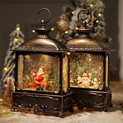 China Chirstmas Decor Christmas Decorations Snowflake Tree Gifts Toys Ornaments Snowman Music Box for sale