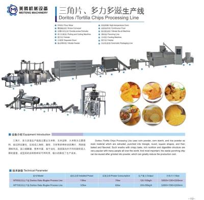 China High Speed ​​Doritos Processing Line Low Energy Leisure Food Production Line for sale