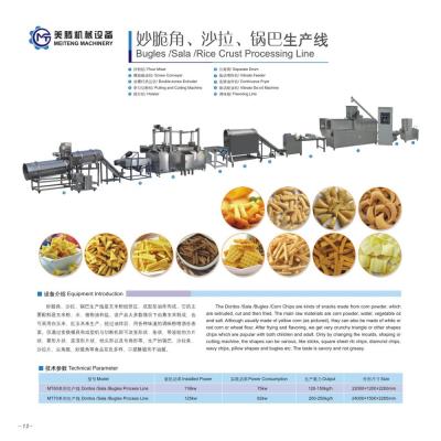 China Doritos Fried Chips Food Production Line Making Machine Corn Chips Processing Line for sale