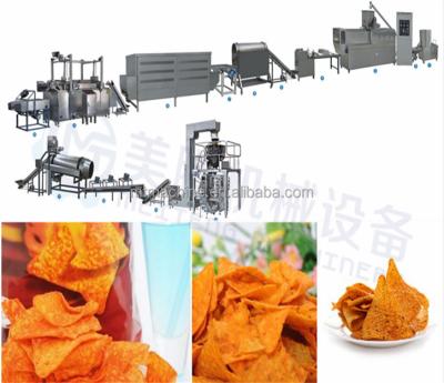 China High Speed ​​Low Energy Dorito Chips Making Processing Line Chips Equipment Tortilla Corn Chips Extruding Machinery for sale