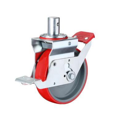 China Swivel and Brake LFC---Longfeng Caster Scaffolding Caster PA Core+PU Material Type for sale