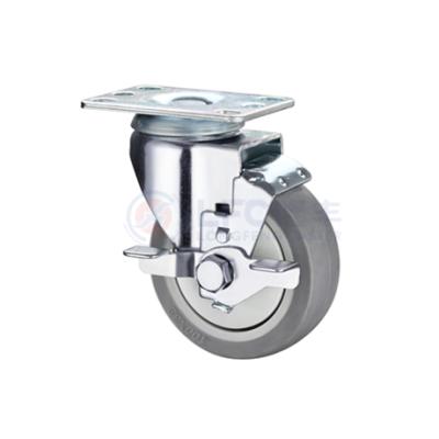 China Building Material Shops Top Industrial Wheel Plate Caster TPR+PP Caster Wheels Wholesale for sale