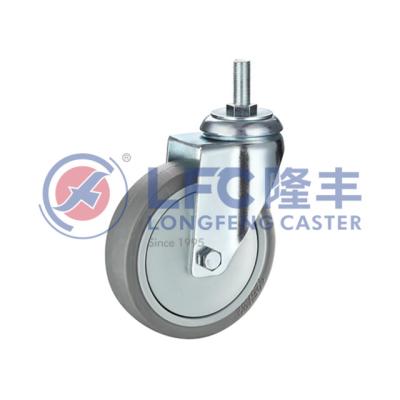 China Building Material Stores Wheels Wholesale Threaded Steel Rim Industrial Caster Wheels Stem Size TPR+PP for sale