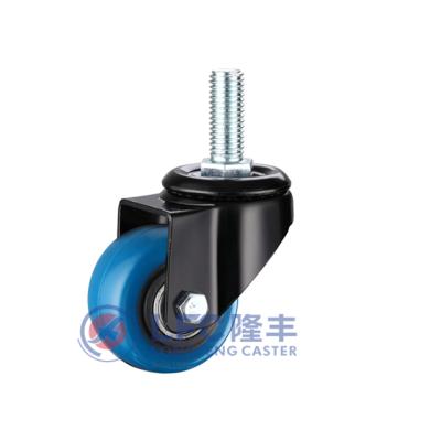 China Building Material Stores Swivel Caster Threaded Stem Size PU Steel Rim Industrial Caster Wheels for sale