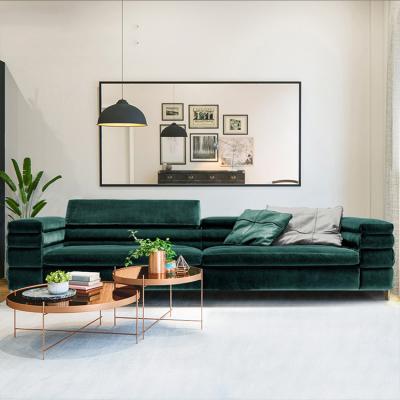 China Other Contempo Home Living Room Scenographies Luxury Living Room Furniture Set Luxury Italian Green Velvet Sofa for sale